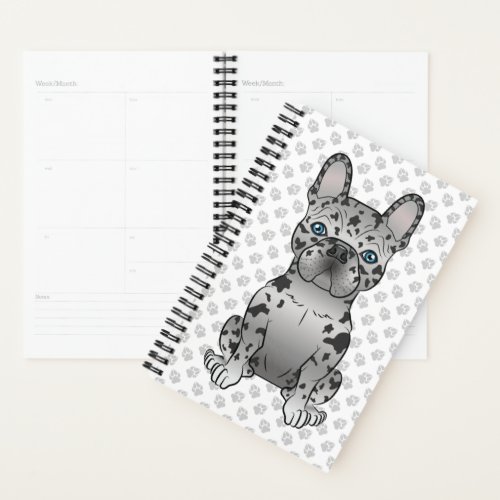 Blue Merle French Bulldog Frenchie Cute Dog  Name Planner