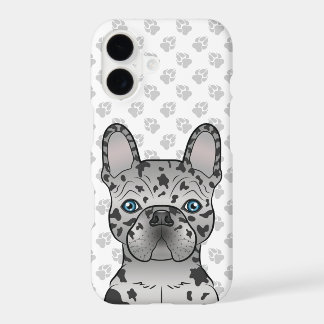 Blue Merle French Bulldog Frenchie Cute Dog &amp; Paws iPhone 17 Case