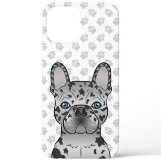 Blue Merle French Bulldog Frenchie Cute Dog &amp; Paws iPhone 12 Pro Max Case
