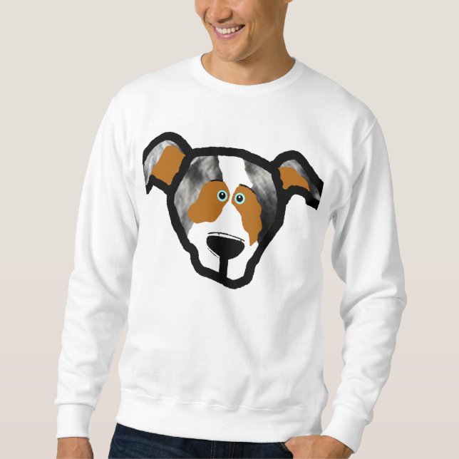blue_merle mini aussie front 2 side.png sweatshirt (Front)