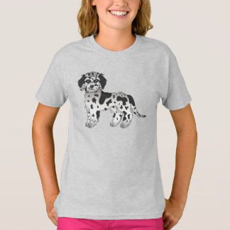 Blue Merle Mini Goldendoodle Cute Cartoon Dog T-Shirt