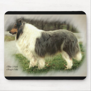 Blue Merle Rough Collie Art Gifts Mouse Pad