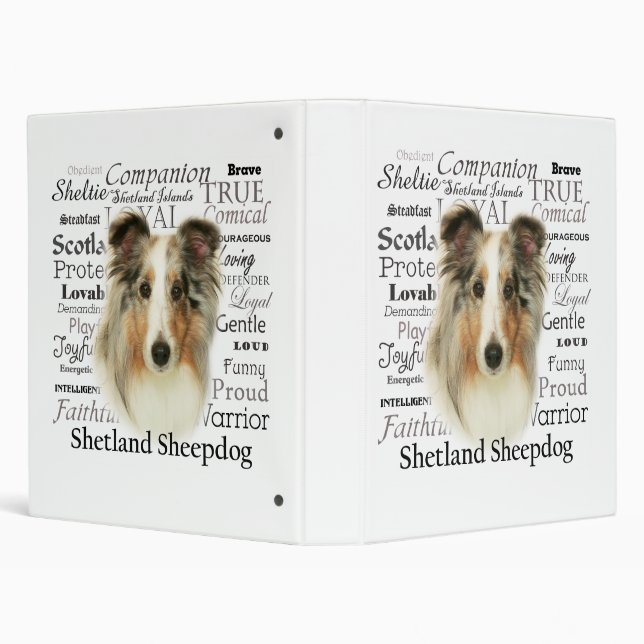 Blue Merle Sheltie Binder (Background)