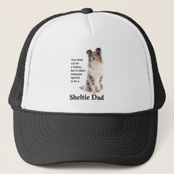 Blue Merle Sheltie Dad Hat by ForLoveofDogs at Zazzle