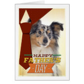 Blue Merle Sheltie Father's Day Card (Front)