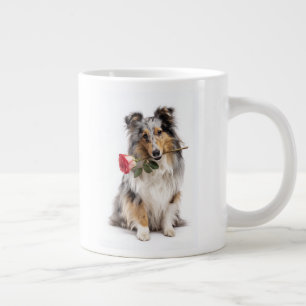 Blue Merle Sheltie Love Giant Coffee Mug