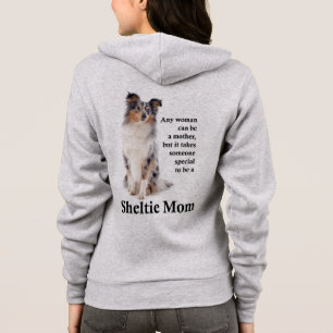 Blue Merle Sheltie Mom Jacket Hoodie