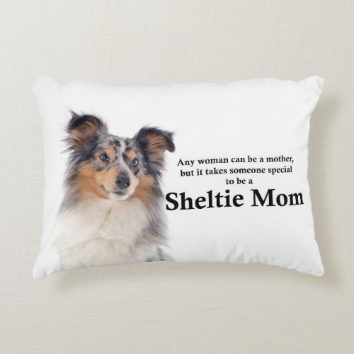 Blue Merle Sheltie Mom Pillow