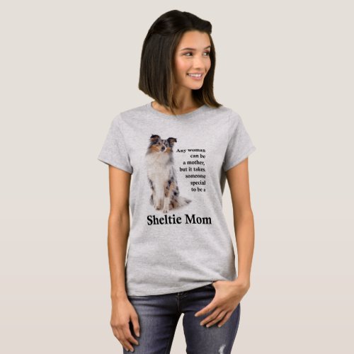 Blue Merle Sheltie Mom T_Shirt