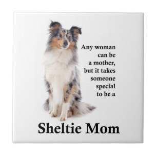 Blue Merle Sheltie Mom Tile
