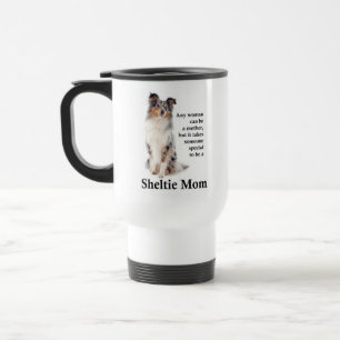 Blue Merle Sheltie Mom Travel Mug