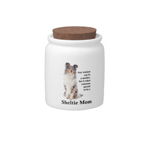 Blue Merle Sheltie Mom Treat Jar