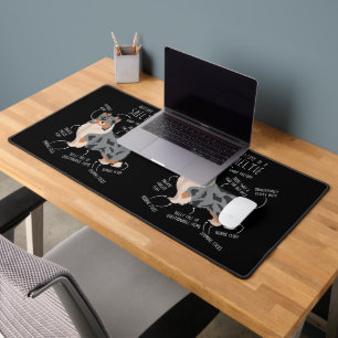 Blue Merle Sheltie Shetland Sheepdog Anatomy, Funn Desk Mat