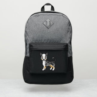 Blue Merle Smooth Coat Chihuahua Cartoon Dog Port Authority® Backpack