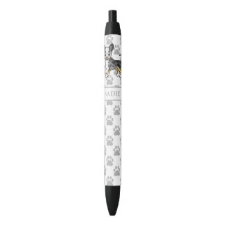 Blue Merle Smooth Coat Chihuahua Cute Dog &amp; Name Pen