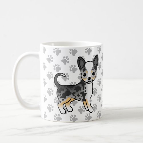 Blue Merle Smooth Coat Chihuahua Cute Dog  Paws Coffee Mug