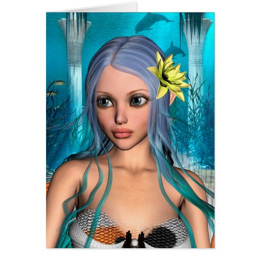 Blue Mermaid Cards (Front)