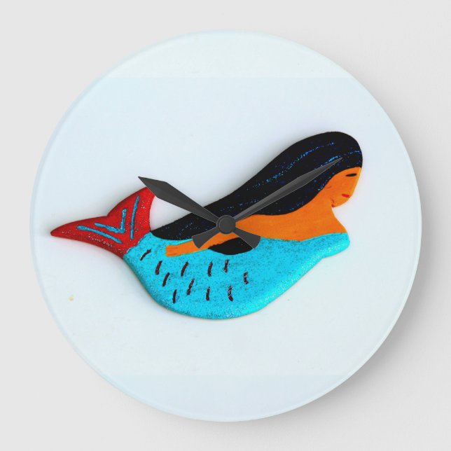 blue mermaid clock (Front)