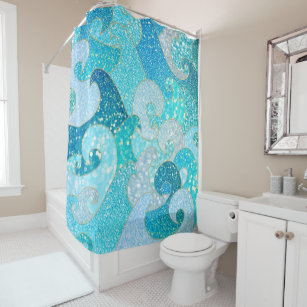 Details about   Cute Mermaid Shower Curtain for Bathroom Fairy Mermaid Tail Shower Curtain Set 