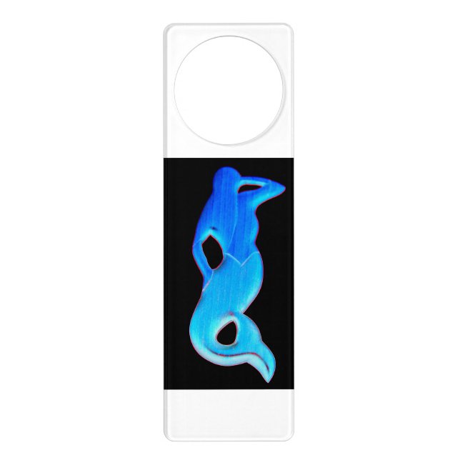 blue mermaid lookout door hanger (Front)