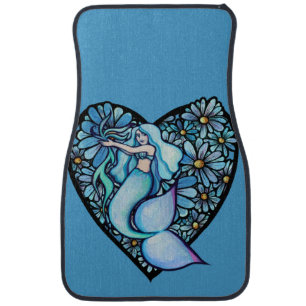 Blue Mermaid Love                                  Car Floor Mat