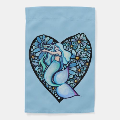 Blue Mermaid Love                                  Garden Flag