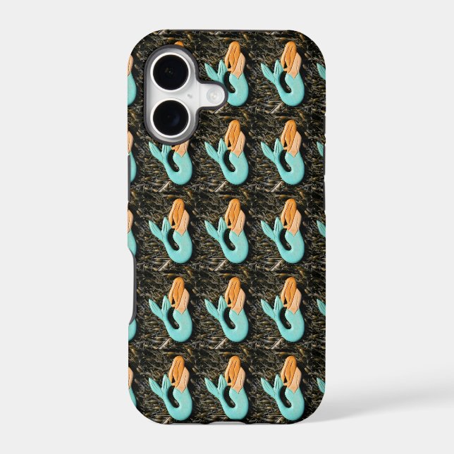 blue mermaid pattern case (Back)