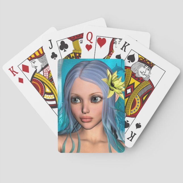 Blue Mermaid Poker Cards (Back)