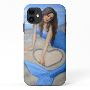 Blue Mermaid 's Heart Fantasy Art iPhone 5 Case