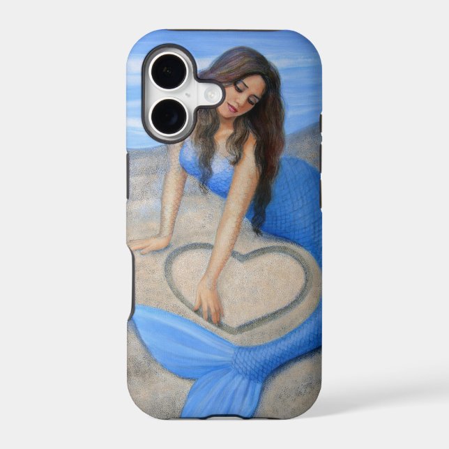 Blue Mermaid 's Heart Fantasy Art iPhone 5 Case (Back)