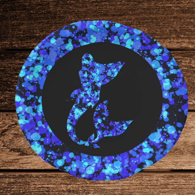 Blue mermaid Splattered Paint Paper Plates (Creator Uploaded)