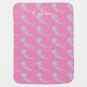 Blue Mermaid Swimmer Thunder_Cove  Baby Blanket