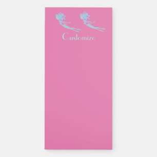 Blue Mermaid Swimmer Thunder_Cove Magnetic Notepad
