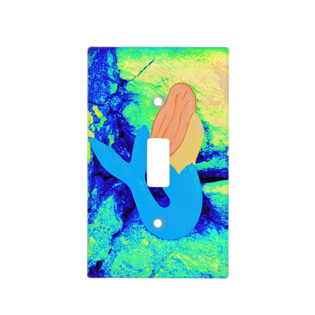 blue mermaid switch cover (Front)