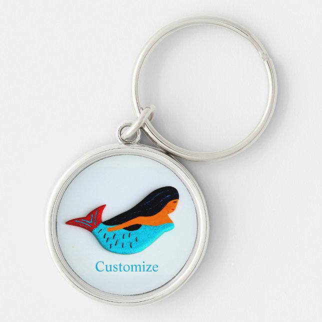 Blue mermaid Thunder_Cove Keychain (Front)