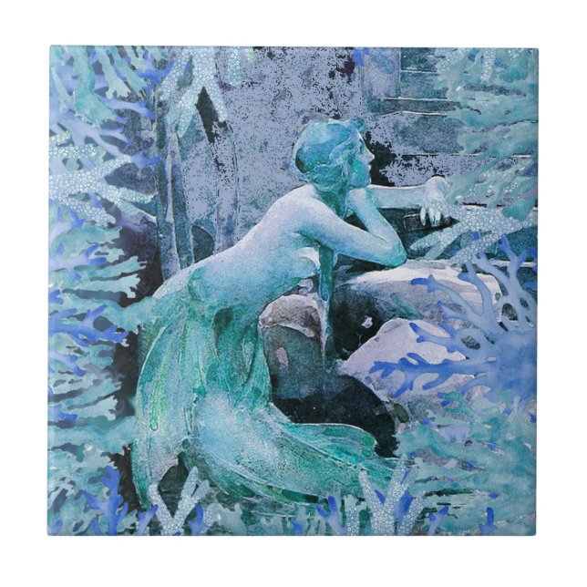 Blue Mermaid Tile (Front)