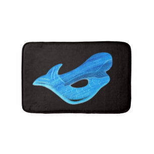 blue mermaid underwater bathroom mat