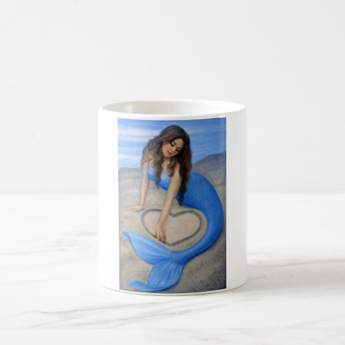 Blue Mermaids Heart Coffee Mug