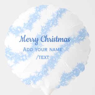 Blue merry christmas sparkle glitter lines add nam balloon