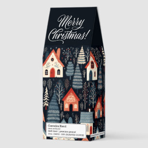 Blue Merry Christmas Village Roasted Coffee