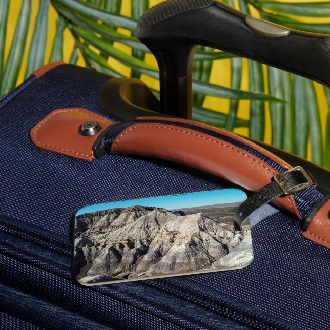 Blue Mesa Badlands Desert Landscape Photo Luggage Tag (Front Insitu 3)