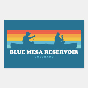 Blue Mesa Reservoir Colorado Canoe Rectangular Sticker