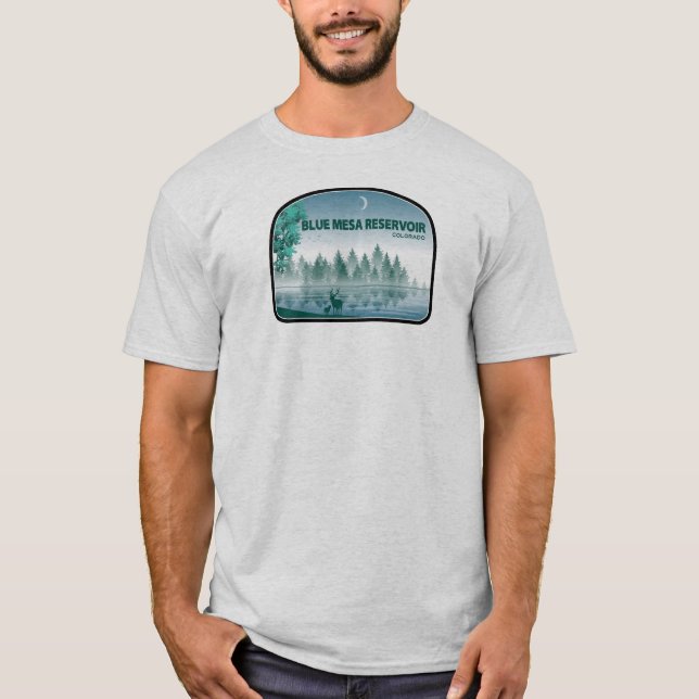 Blue Mesa Reservoir Colorado Deer T-Shirt (Front)