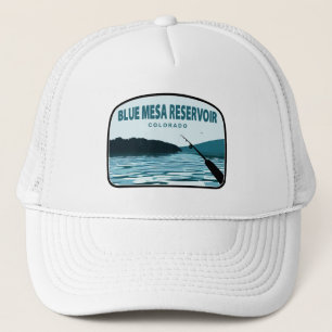 Blue Mesa Reservoir Colorado Fishing Rod Trucker Hat