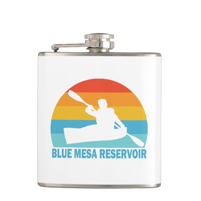 Blue Mesa Reservoir Colorado Kayak Flask (Front)