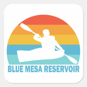 Blue Mesa Reservoir Colorado Kayak Square Sticker
