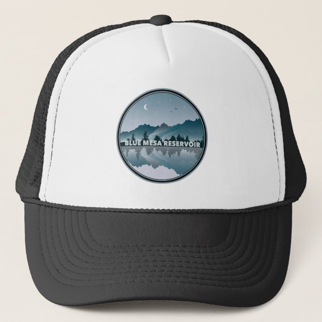 Blue Mesa Reservoir Colorado Reflection Trucker Hat (Front)