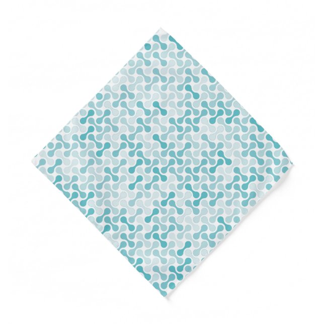 Blue metaball pattern bandana (Front)