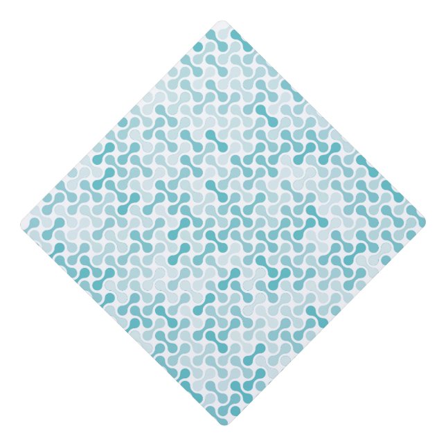 Blue metaball pattern graduation cap topper (Front)