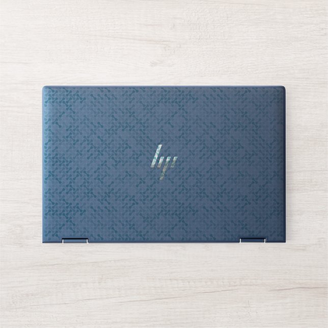 Blue metaball pattern HP laptop skin (Front)